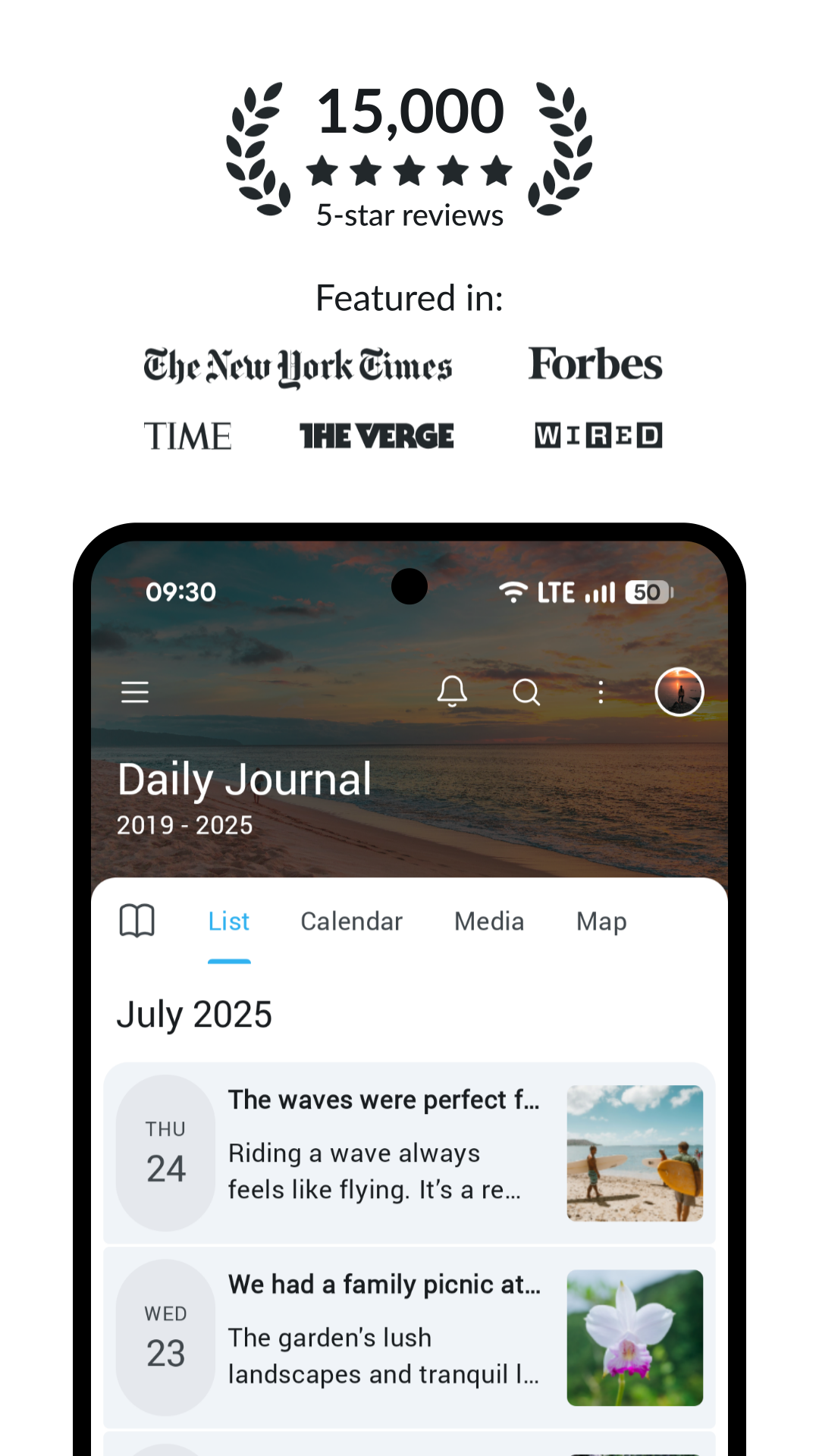 Day One app screenshot