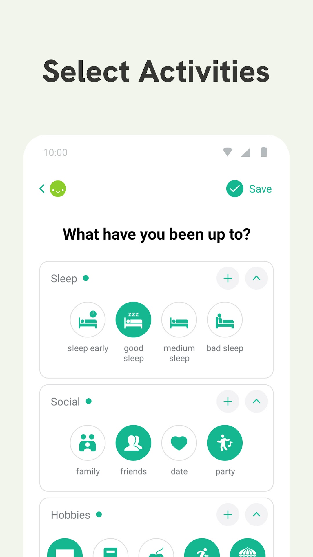 Daylio app screenshot